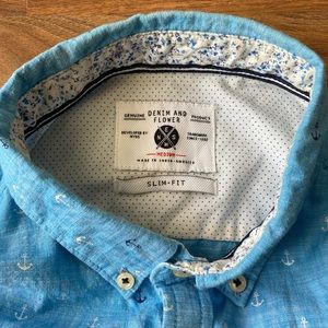 Men’s nautical button down short sleeve